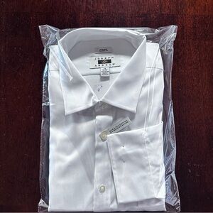 Joseph Abboud Men's White Long Sleeve Shirt 18x 32/33 w/Front Pocket